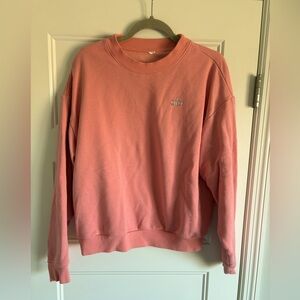 Alo accolade crew neck sweatshirt, pink, size small